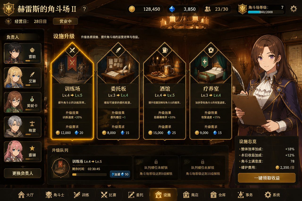 赫雷斯的角斗场Ⅱ 角色养成 内容截图 1